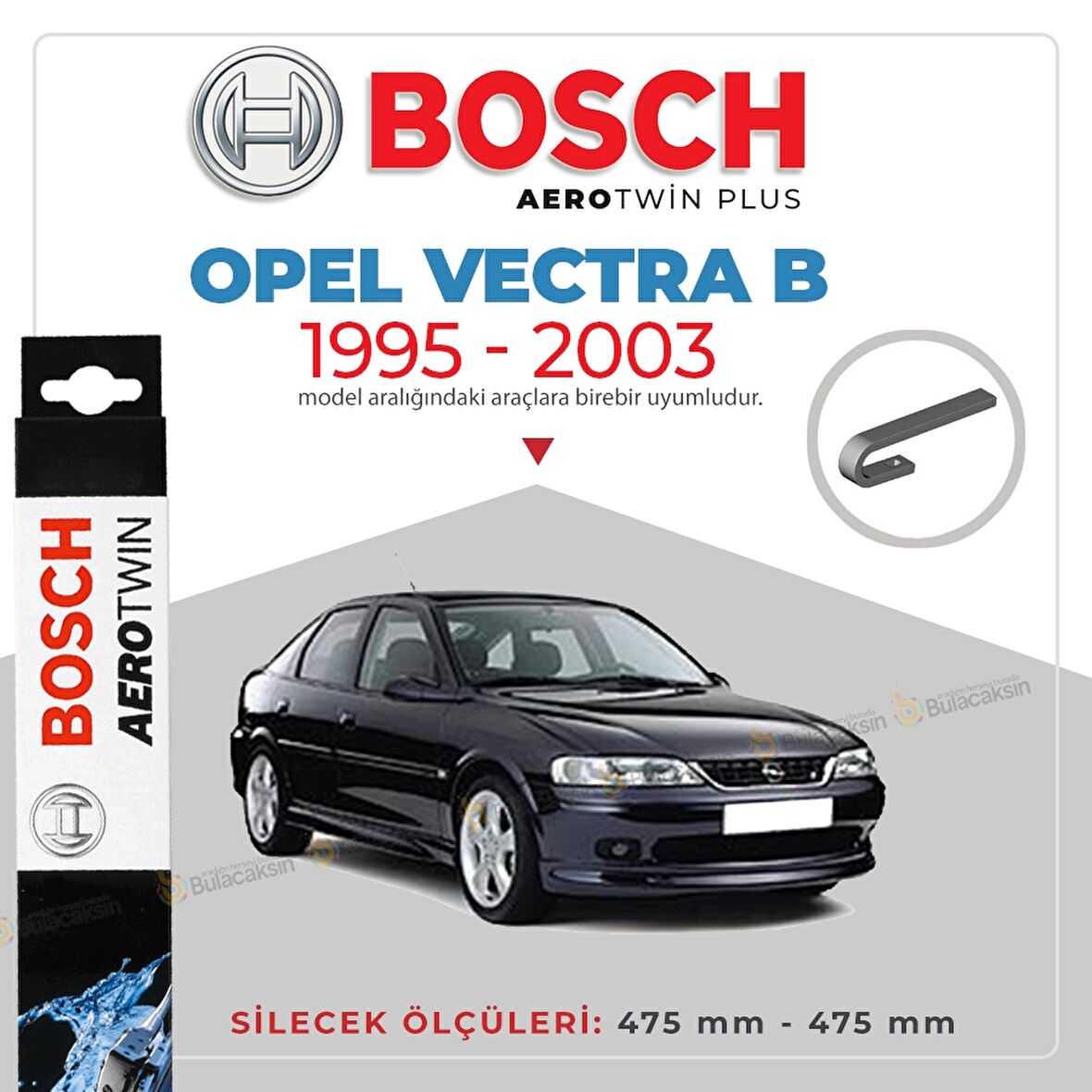 Opel Vectra B Muz Silecek Takımı (1995-2003) Bosch Aerotwin