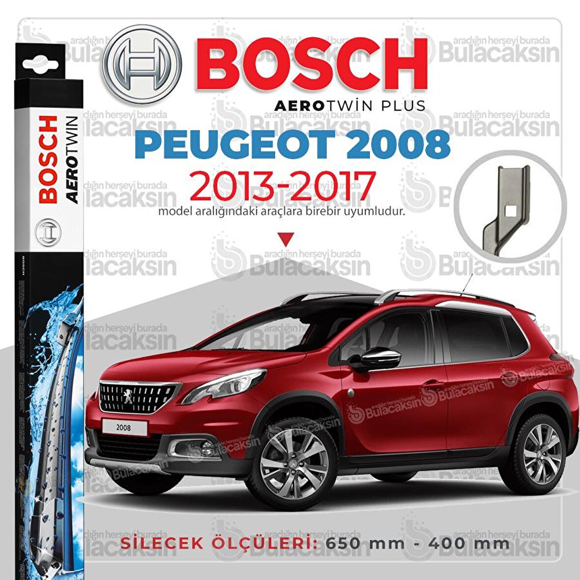 Peugeot 2008 Muz Silecek Takımı (2013-2017) Bosch Aerotwin