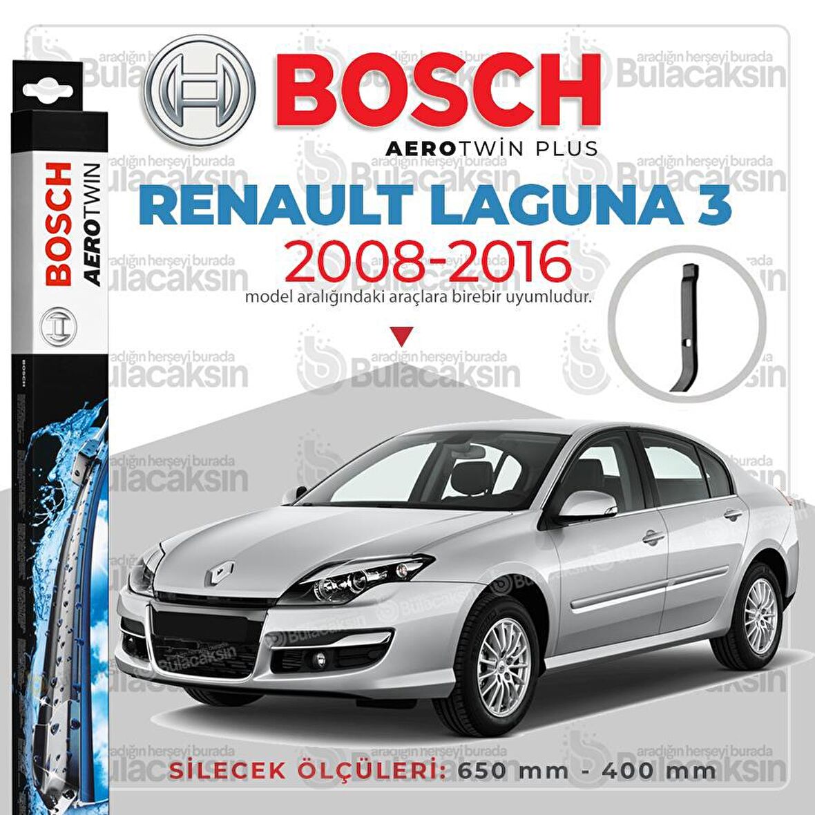 Renault Laguna 3 Muz Silecek Takımı (2008-2016) Bosch Aerotwin