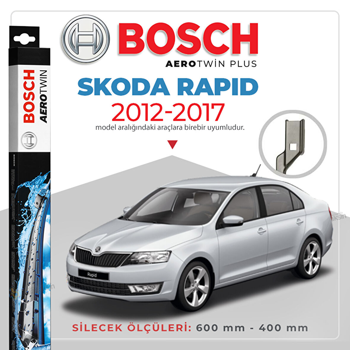 Skoda Rapid Muz Silecek Takımı (2012-2017) Bosch Aerotwin