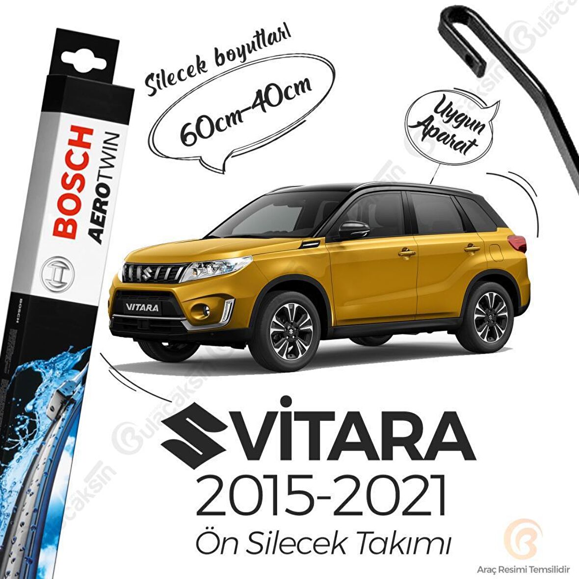 Suzuki Vitara Muz Silecek Takımı (2015-2021) Bosch Aerotwin