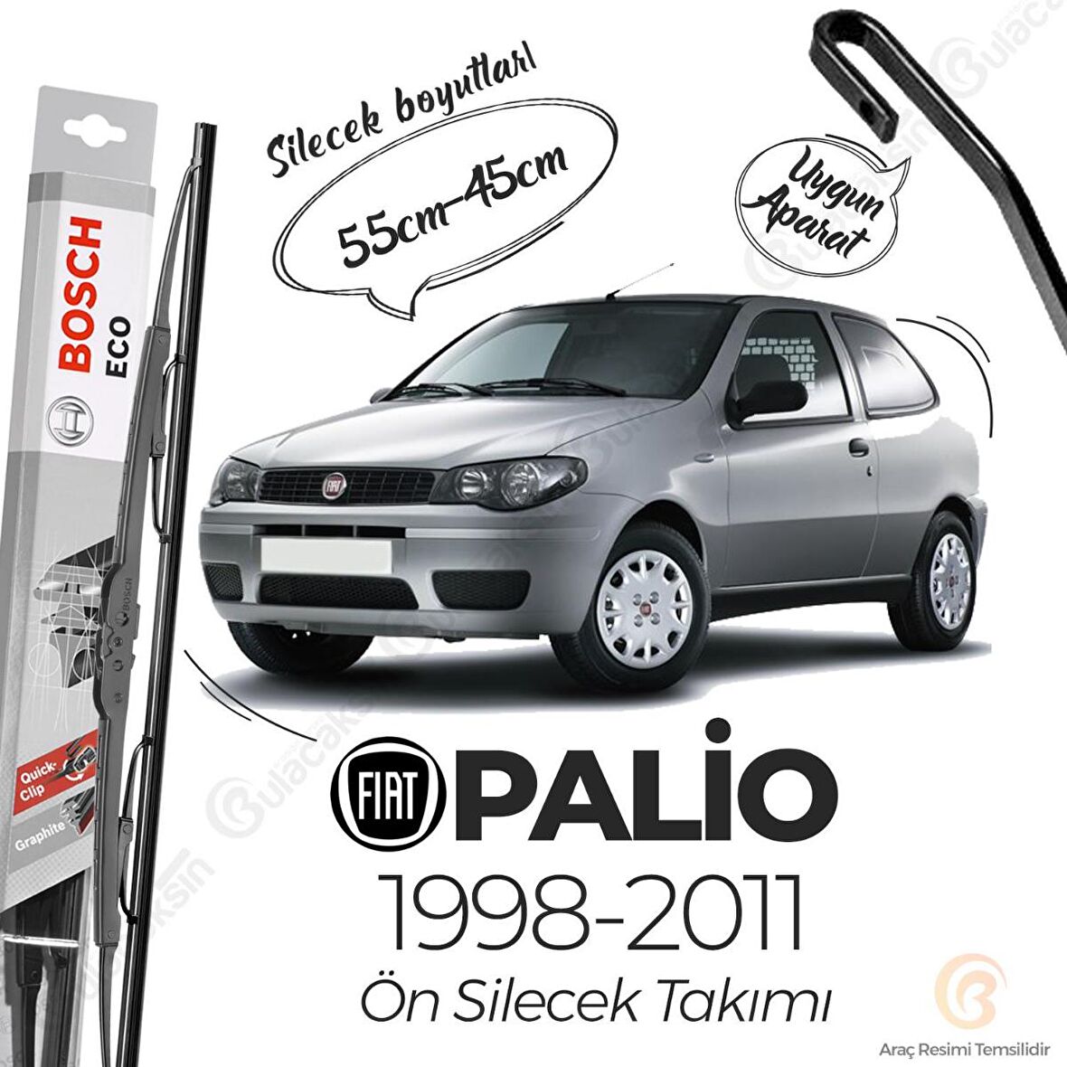 Fiat Palio Ön Silecek Takımı (1998-2011) Bosch ECO