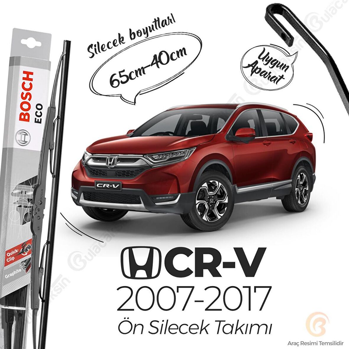 Honda CR-V Ön Silecek Takımı (2013-2017) Bosch ECO