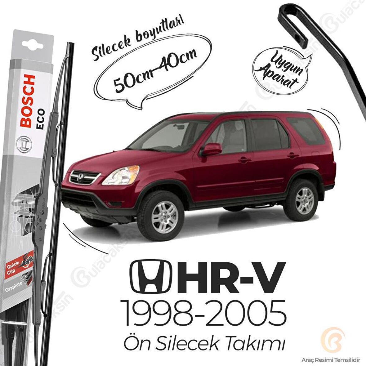 Honda HR-V Ön Silecek Takımı (1998-2005) Bosch ECO