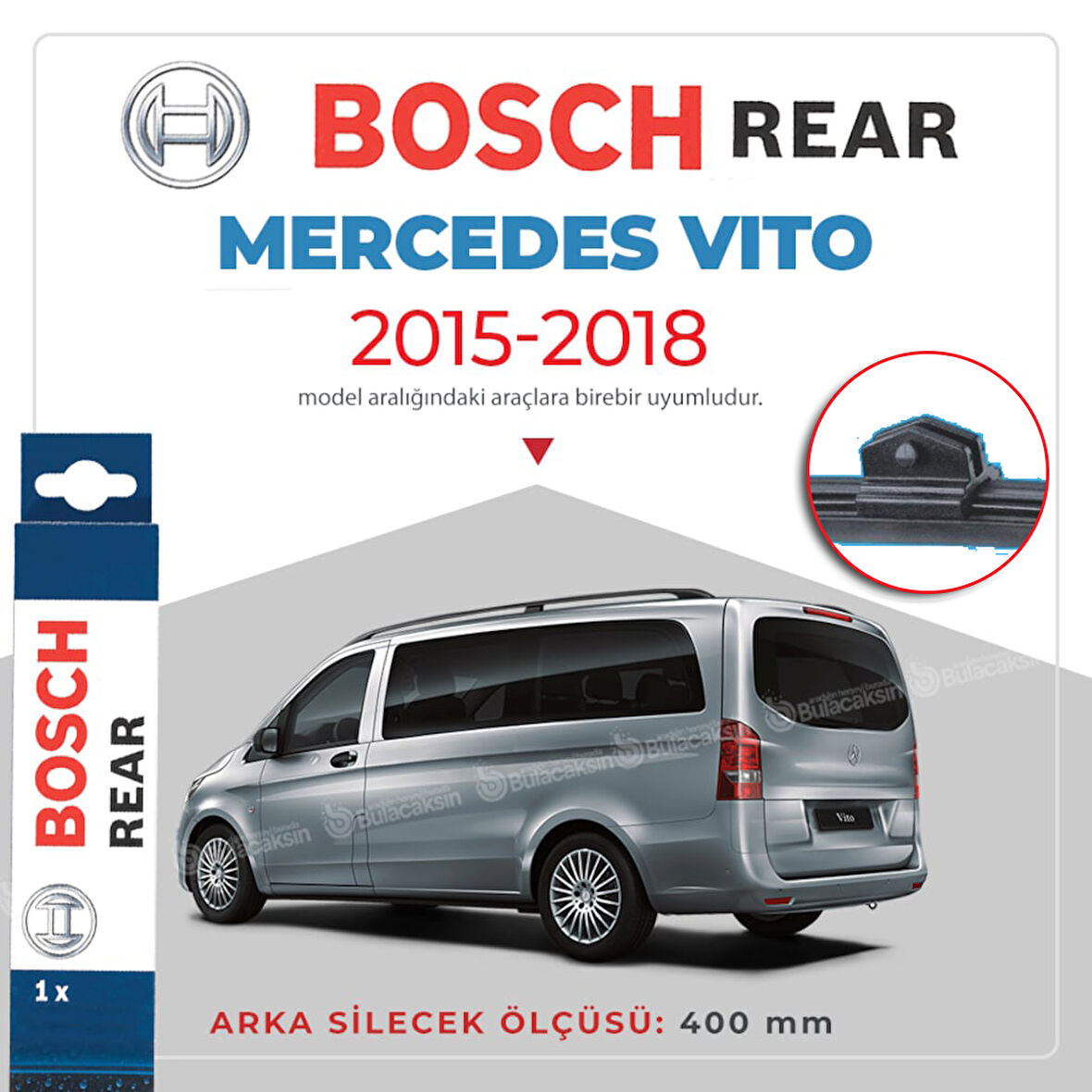 Bosch Rear Mercedes Vito 2015 - 2018 Arka Silecek - A402H