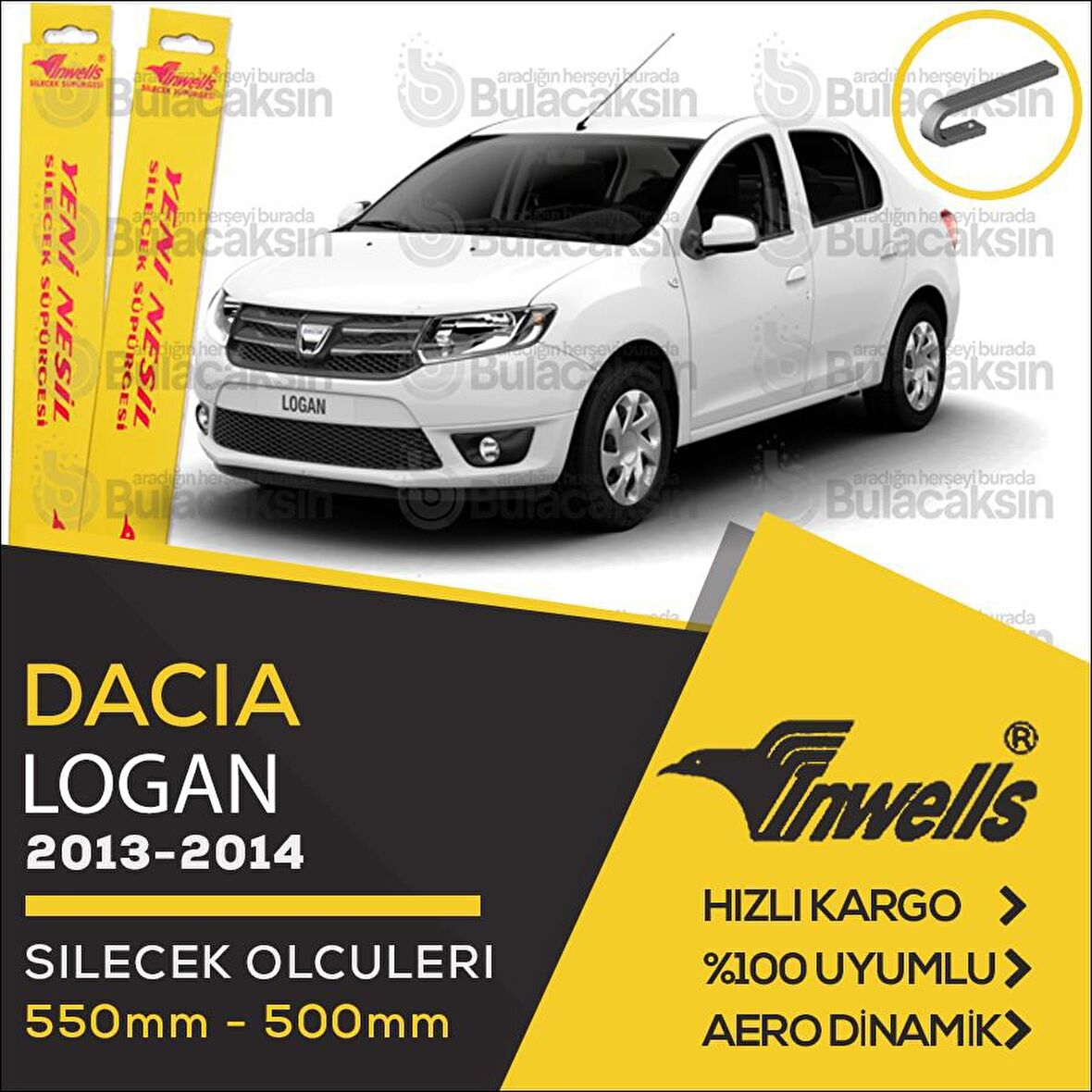 Dacia Logan Muz Silecek Takımı (2013-2014) İnwells