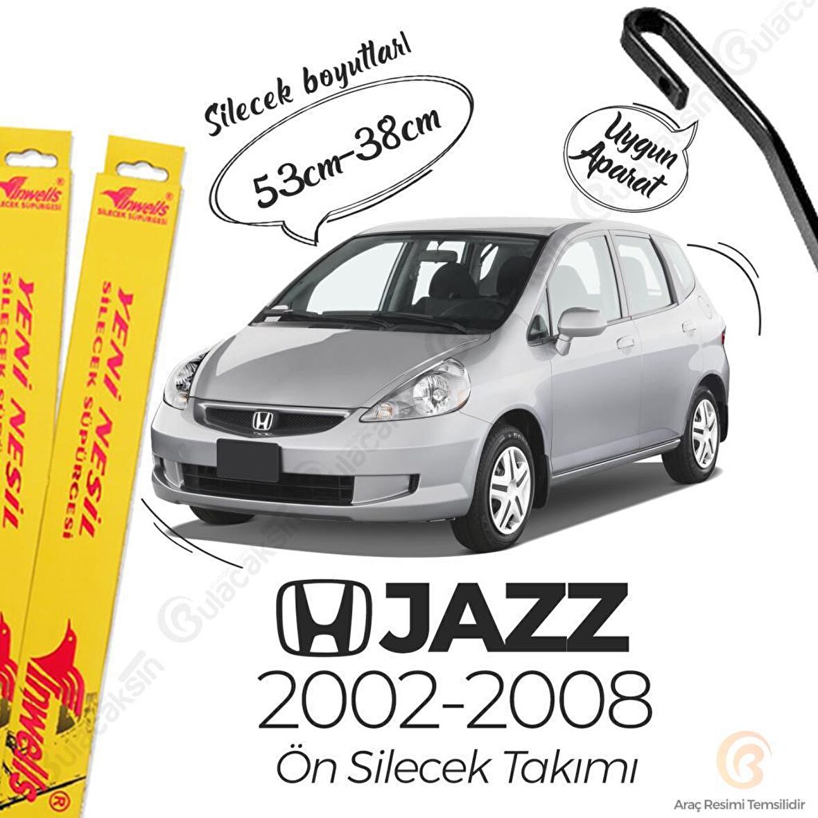 Honda Jazz Muz Silecek Takımı (2002-2008) İnwells