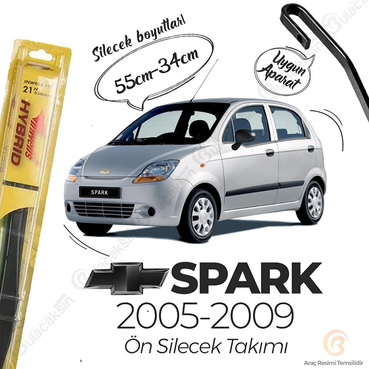 Chevrolet Spark Silecek Takımı (2005-2009) İnwells Hibrit