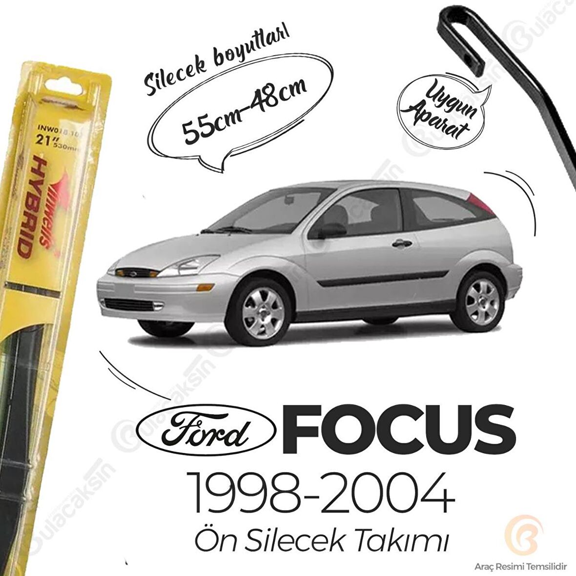 Ford Focus Silecek Takımı (1998-2004) İnwells Hibrit