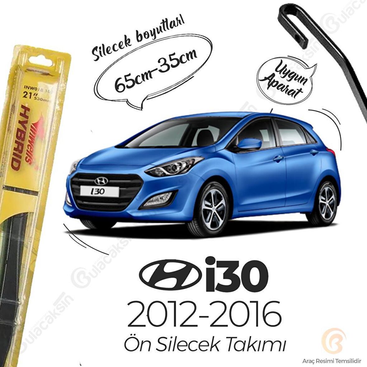 Hyundai İ30 Silecek Takımı (2012-2016) İnwells Hibrit