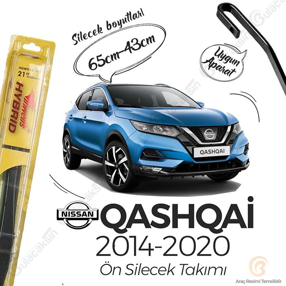 Nissan Qashqai Silecek Takımı (2014-2020) İnwells Hibrit