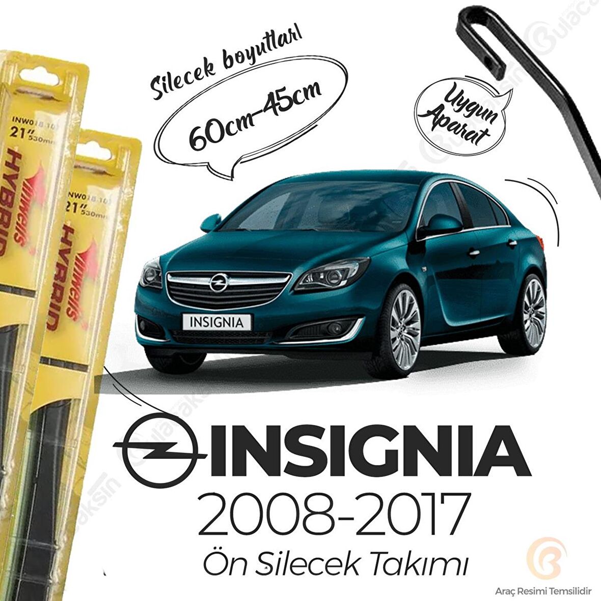 Opel İnsignia Silecek Takımı (2008-2016) İnwells Hibrit