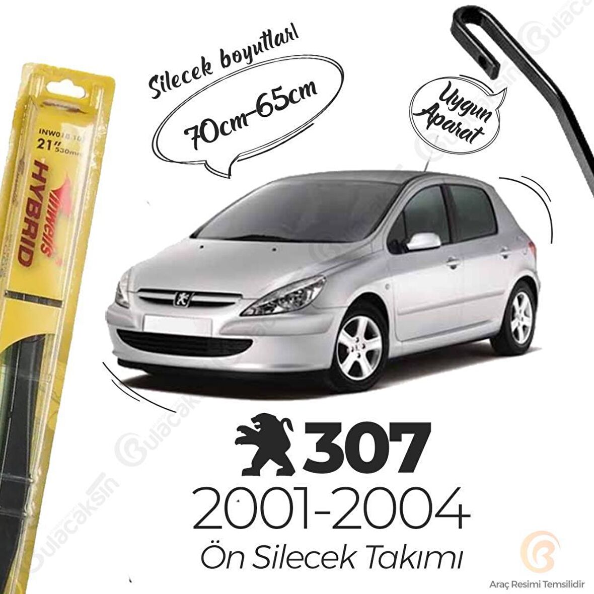 Peugeot 307 Silecek Takımı (2001-2004) İnwells Hibrit