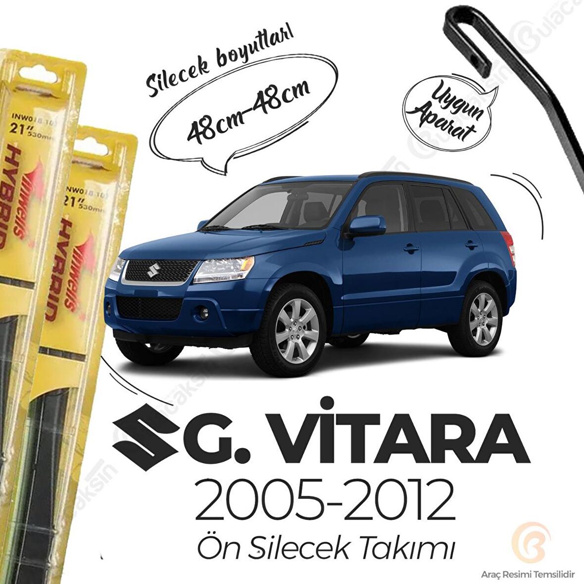 Suzuki Grand Vitara Ön Silecek Takımı (1998-2012) İnwells Hibrit