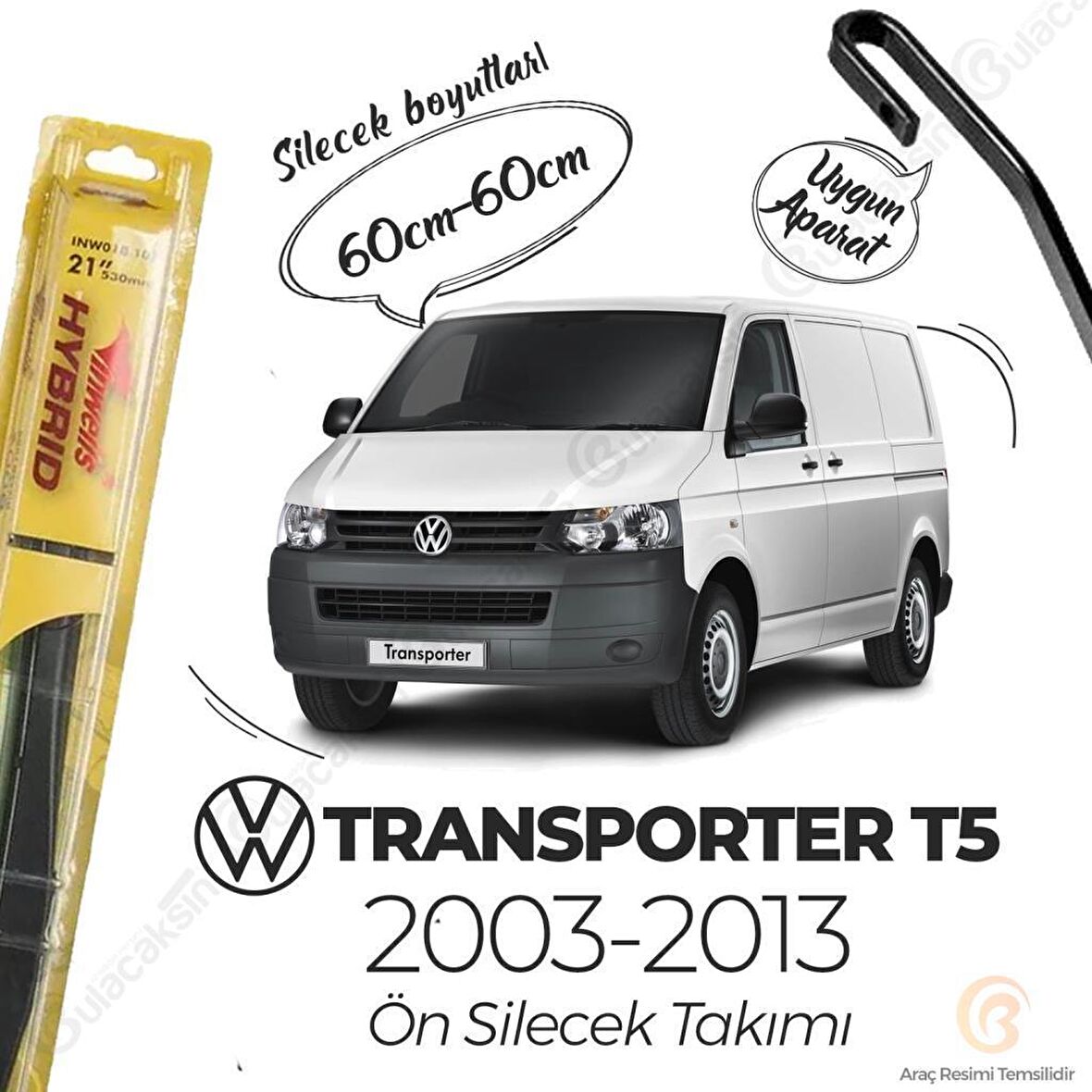VW Transporter T5 Silecek Takımı (2003-2013) İnwells Hibrit