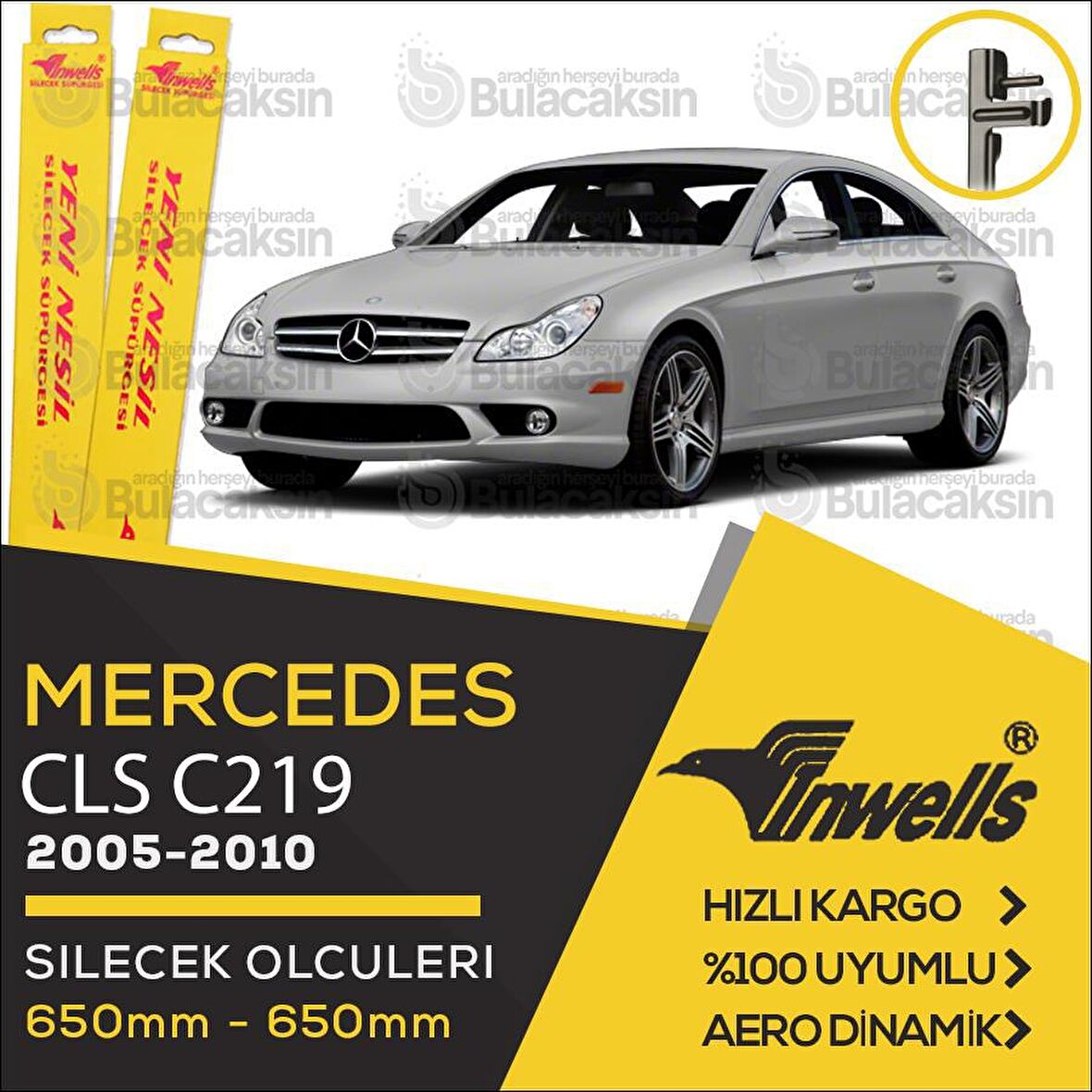 Mercedes CLS C219 Muz Silecek Takımı (2005-2010) İnwells