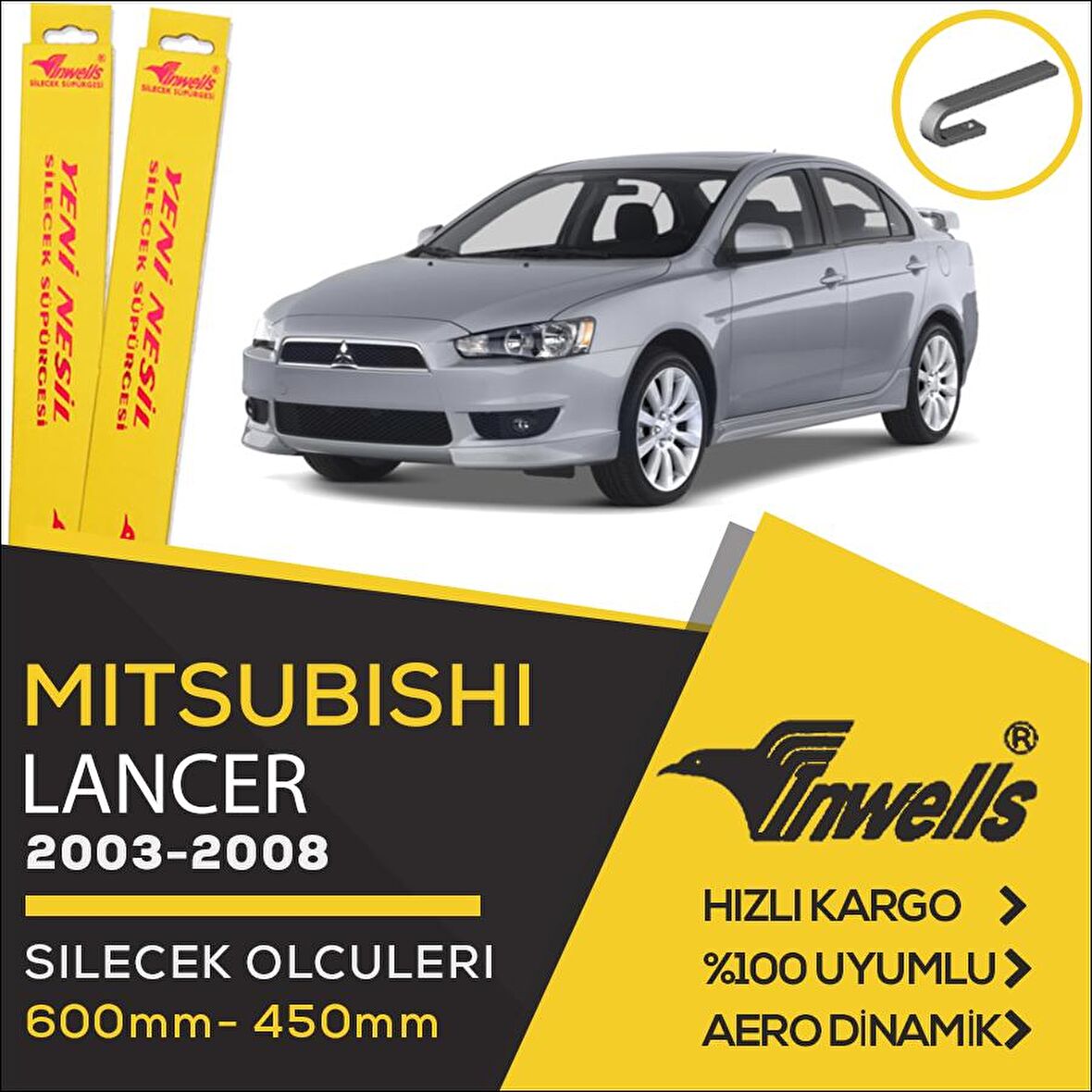 Mitsubishi Lancer Muz Silecek Takımı (2003-2008) İnwells