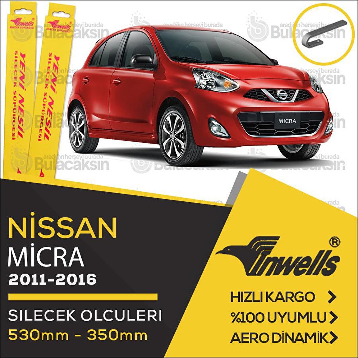 Nissan Micra Muz Silecek Takımı (2011-2016) İnwells