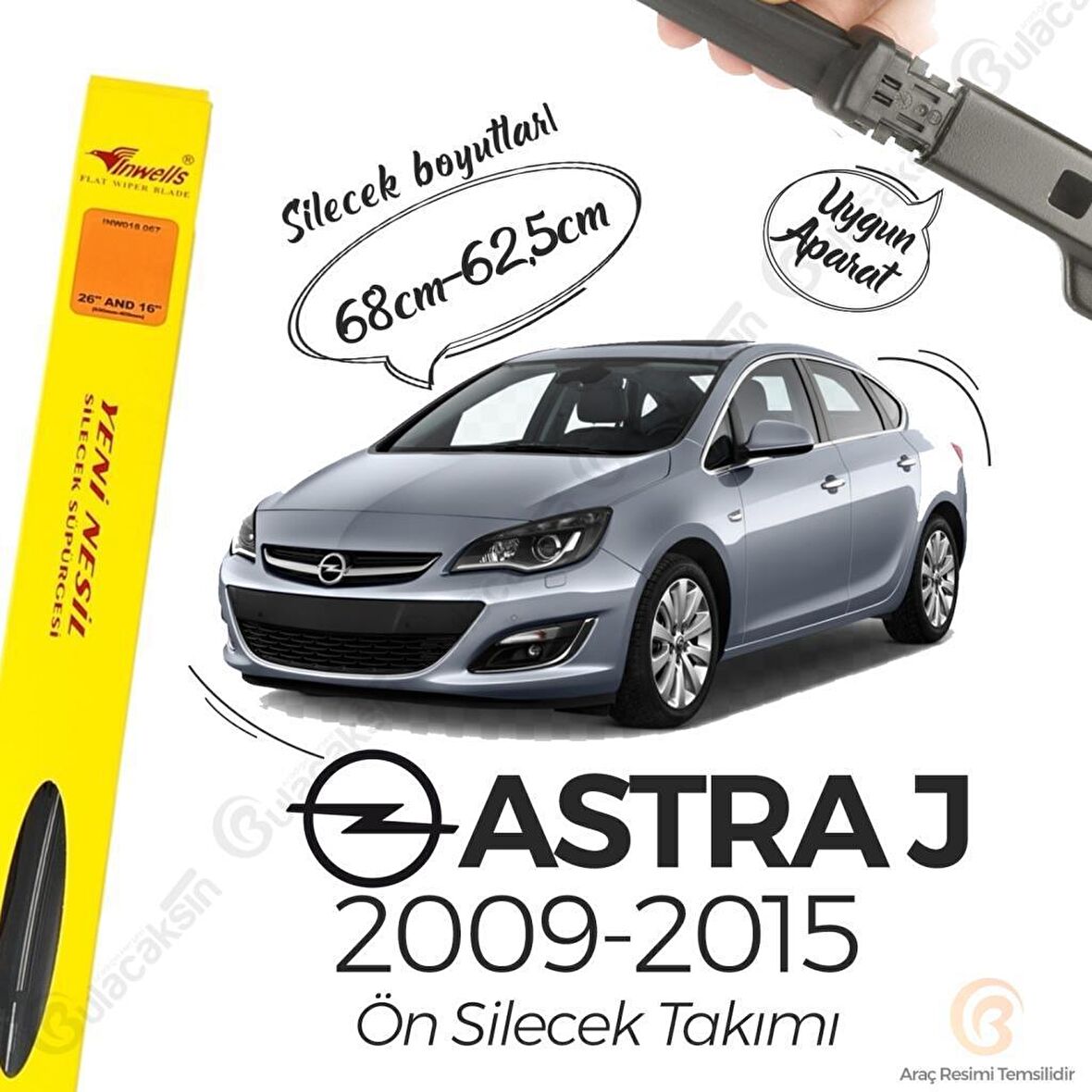 Opel Astra J Muz Silecek Takımı (2009-2015) İnwells