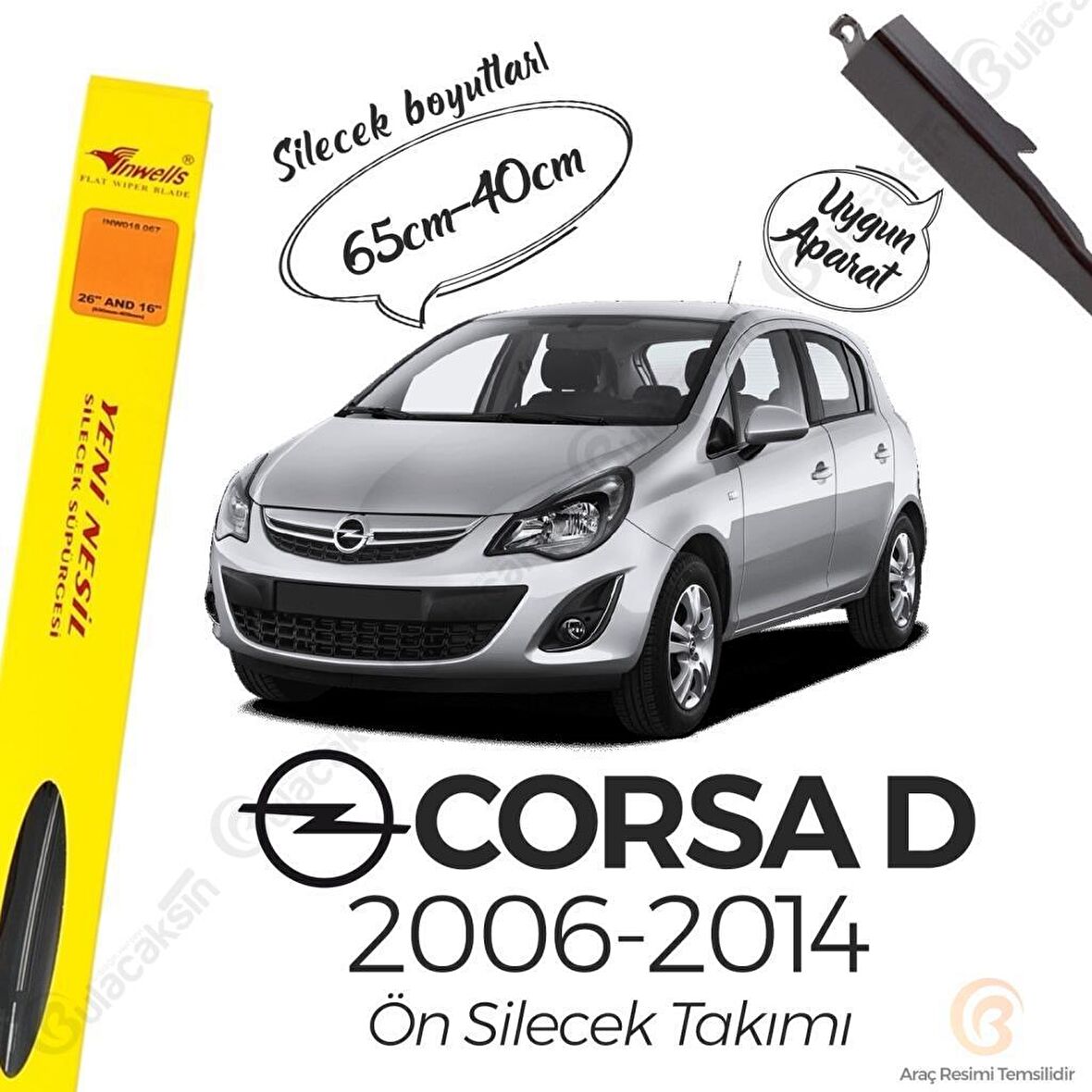 Opel Corsa D Muz Silecek Takımı (2006-2014) İnwells