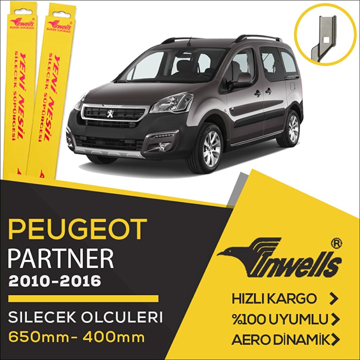 Peugeot Partner Muz Silecek Takımı (2010-2016) İnwells