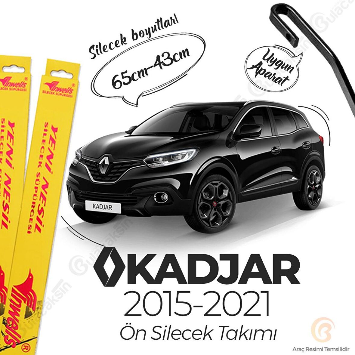 Renault Kadjar Muz Silecek Takımı (2015-2018) İnwells