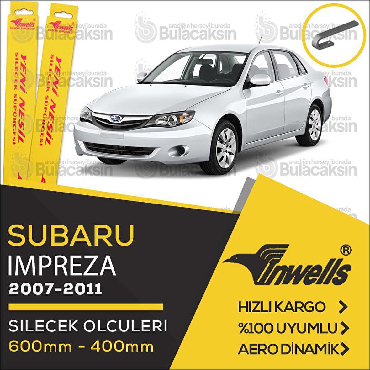 Subaru Impreza Muz Silecek Takımı (2007-2011) İnwells