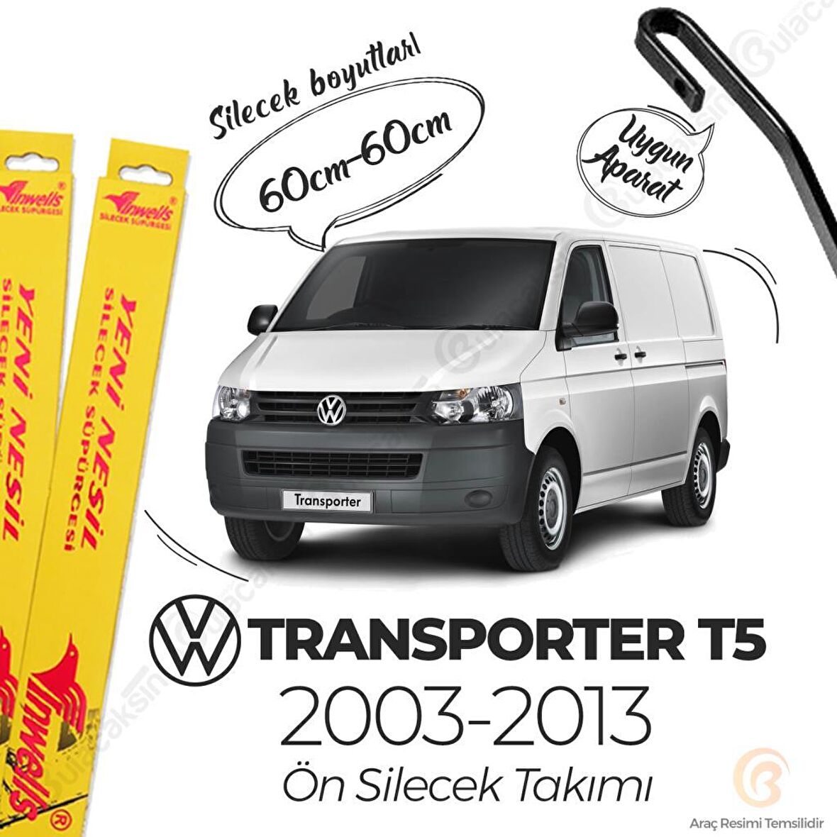 Volkswagen Transporter T5 Muz Silecek Takımı (2003-2013) İnwells