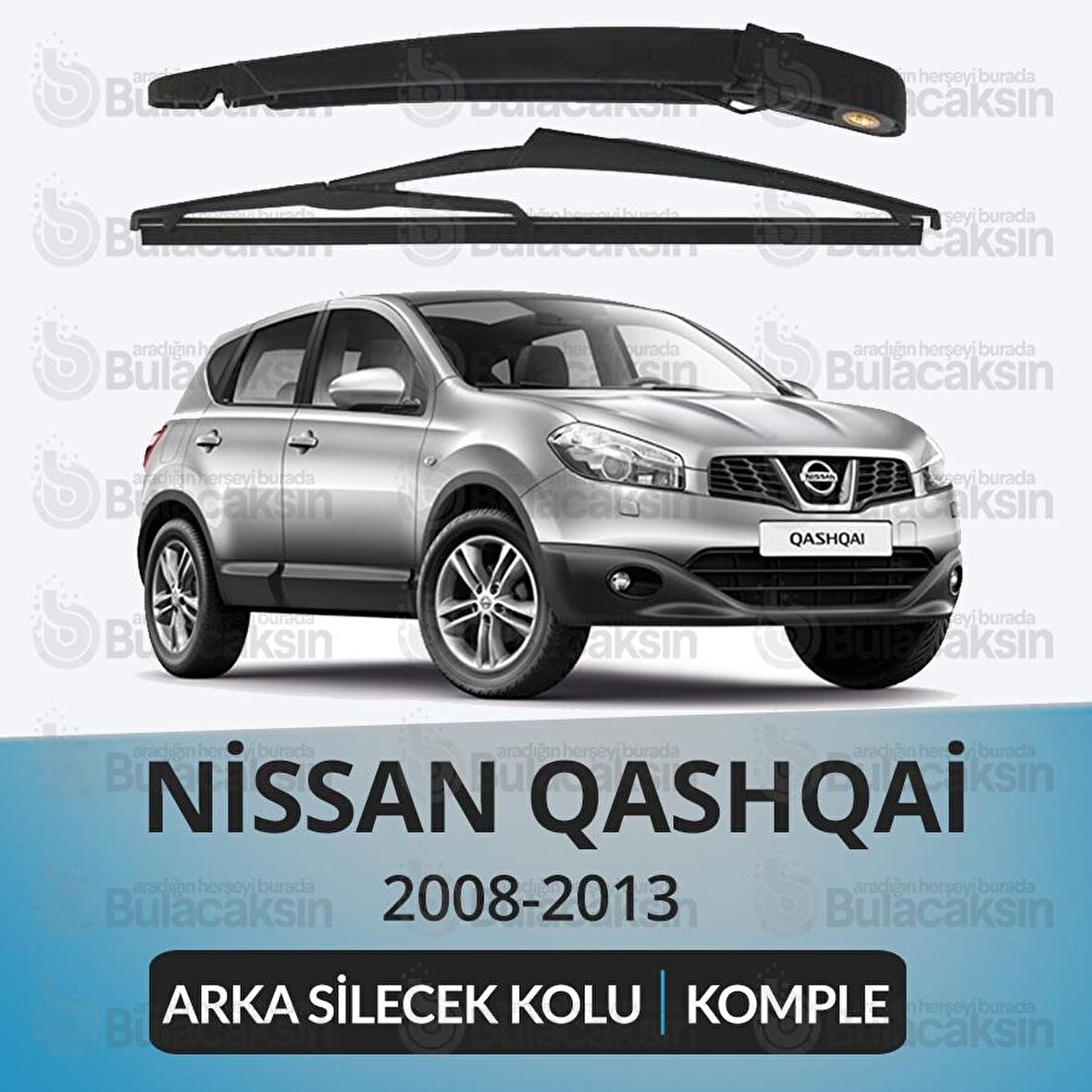 Nissan Qashqai 2008- 2013 Arka Silecek Kolu Ve Süpürgesi Seti