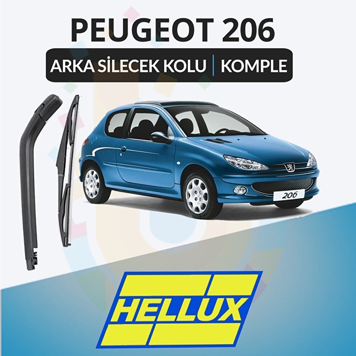 Peugeot 206 Komple Arka Silecek Kolu Ve Süpürgesi