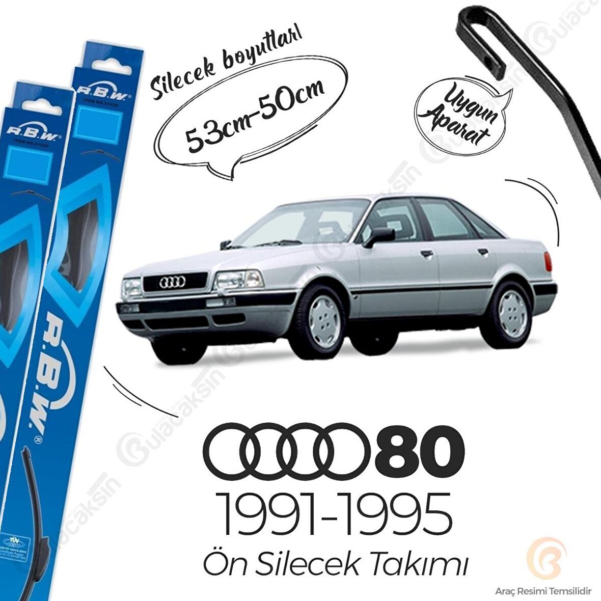 Audi 80 Sedan Muz Silecek Takımı (1991-1995) RBW
