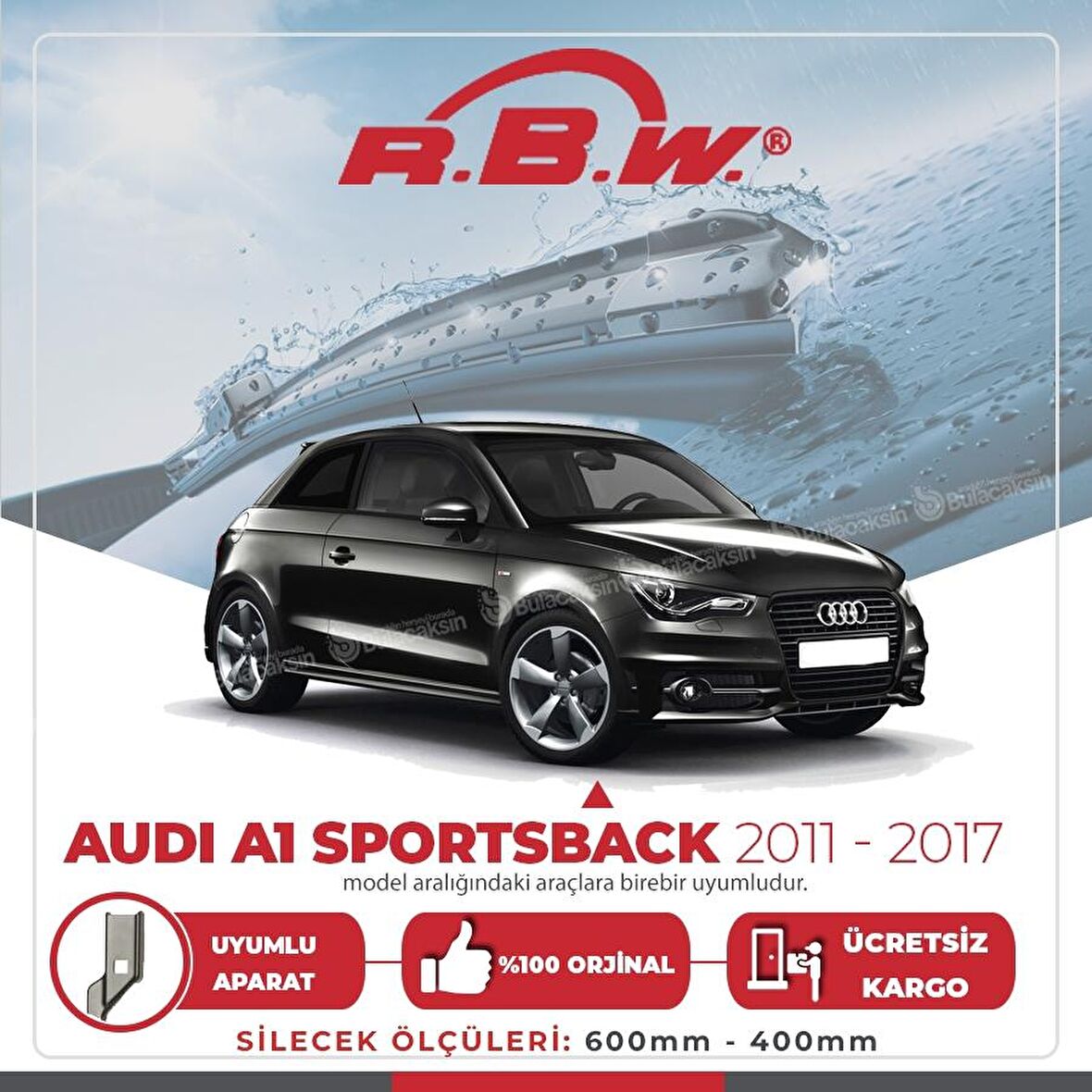 Audi A1 Sportsback Muz Silecek Takımı (2011-2017) RBW