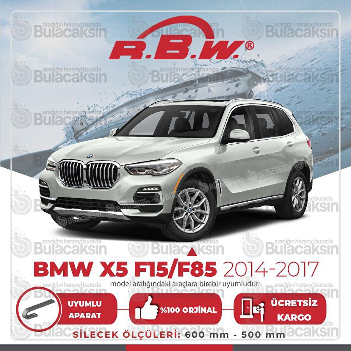 BMW X5 F15/F85 Muz Silecek Takımı (2014-2017) RBW