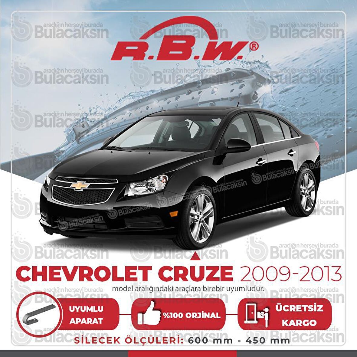 Chevrolet Cruze Muz Silecek Takımı (2009-2013) RBW