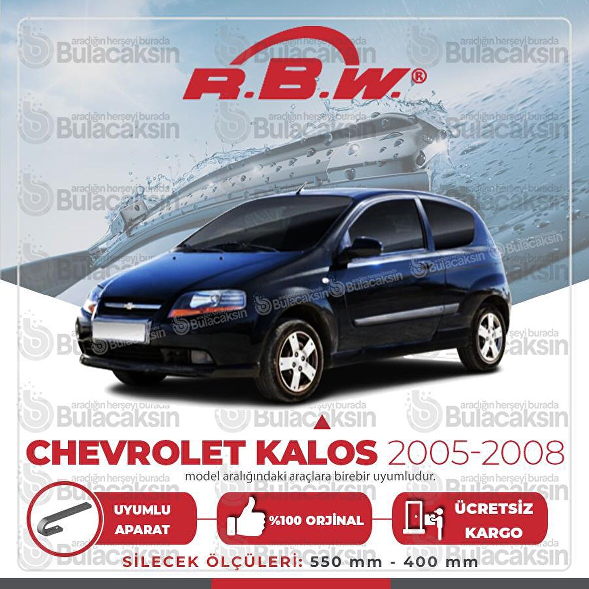 Chevrolet Kalos Muz Silecek Takımı (2005-2008) RBW