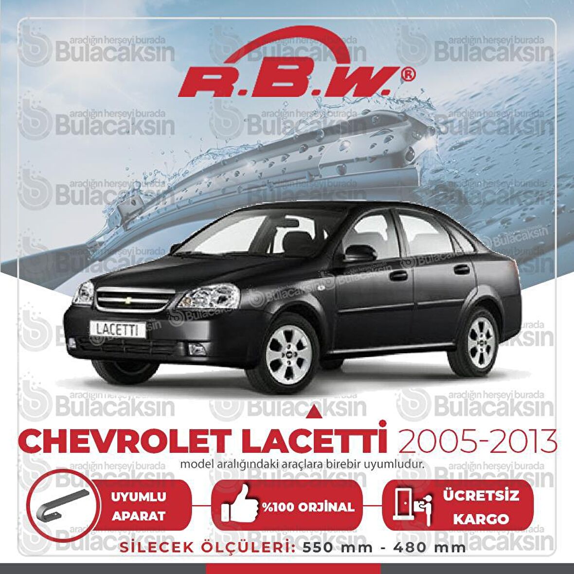 Chevrolet Lacetti Muz Silecek Takımı (2005-2013) RBW