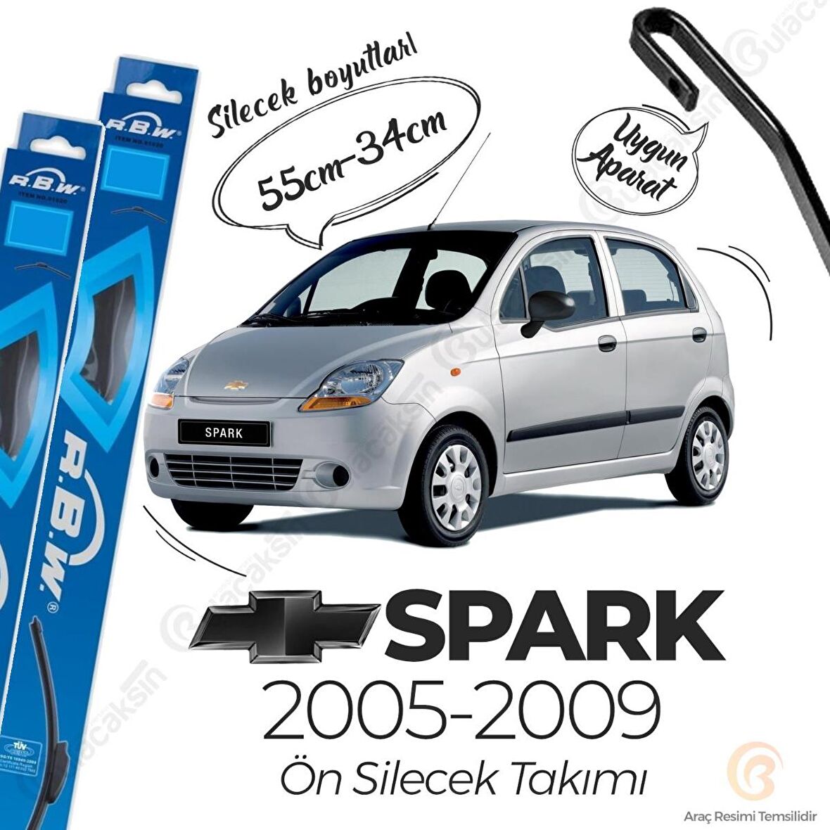 Chevrolet Spark Muz Silecek Takımı (2005-2009) RBW