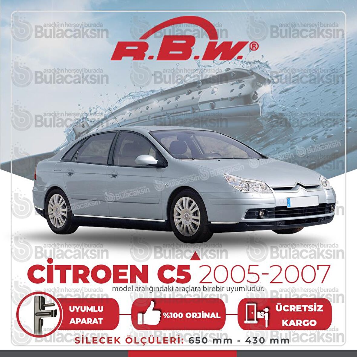 Citroen C5 Muz Silecek Takımı (2005-2007) RBW