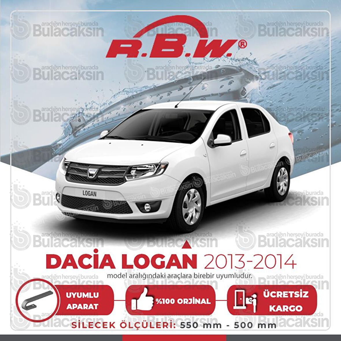 Dacia Logan  Muz Silecek Takımı (2013-2014) RBW