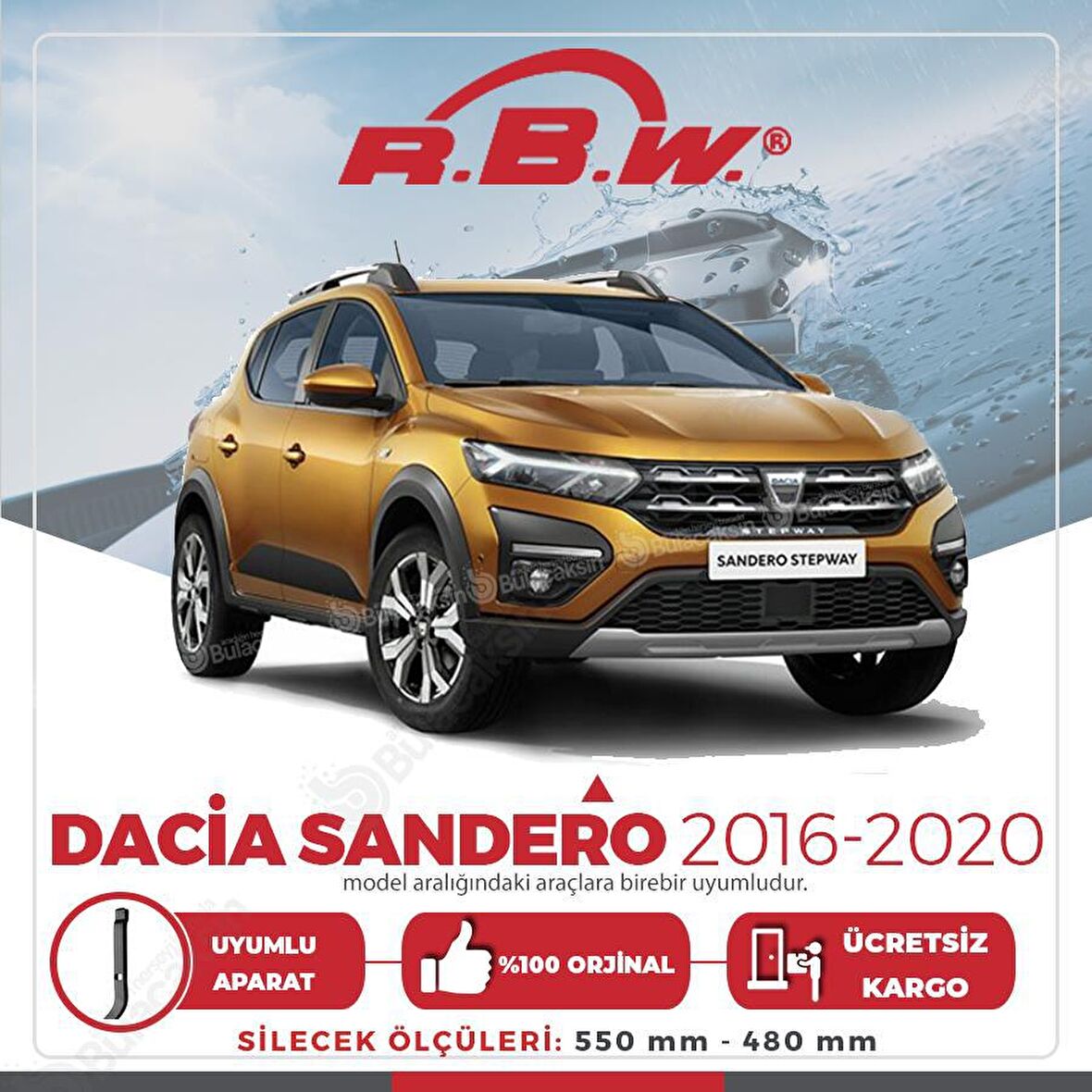 Dacia Sandero Muz Silecek Takımı (2016-2020) RBW