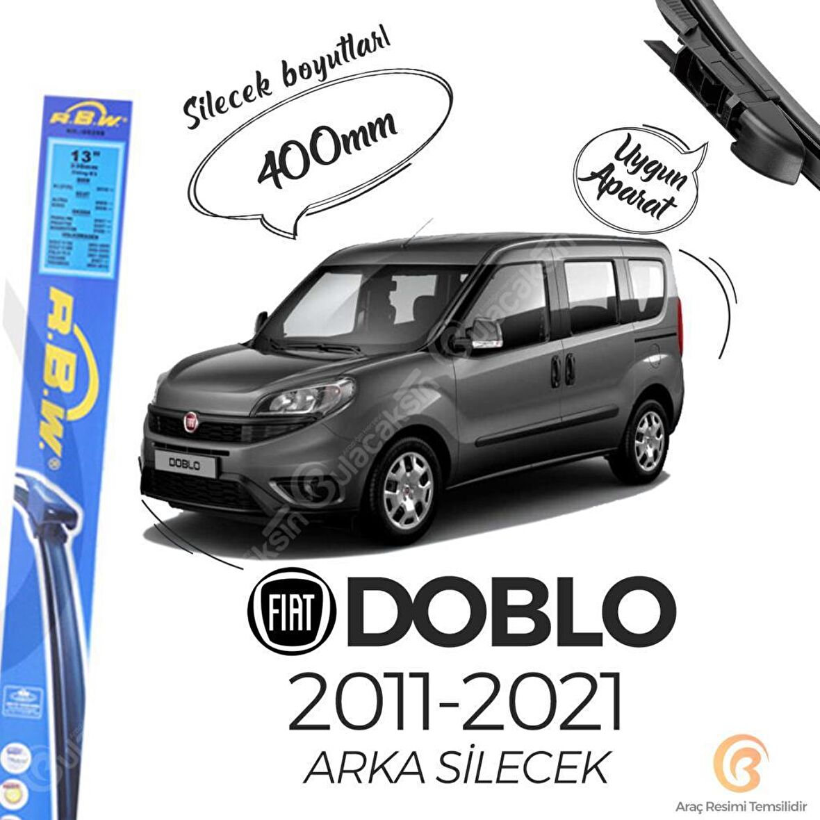 Fiat Doblo Arka Silecek (2011-2021) RBW