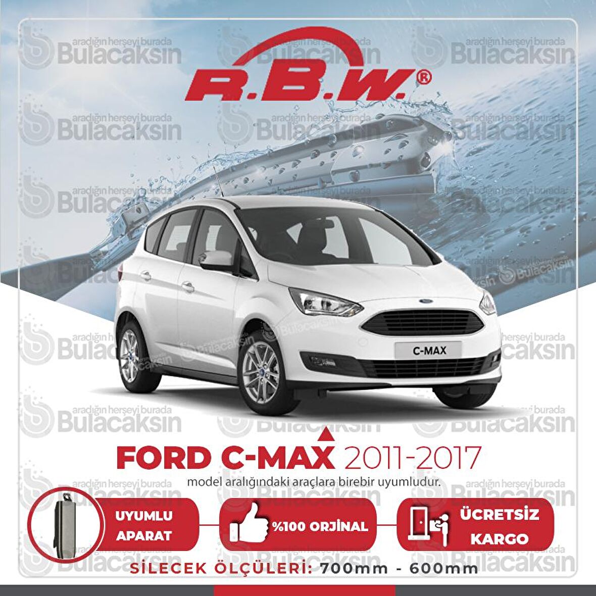Ford C-Max Muz Silecek Takımı (2011-2017) RBW