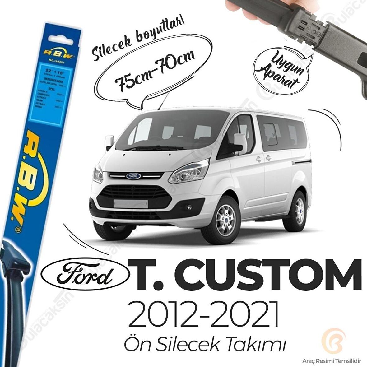 Ford Tourneo Custom Muz Silecek Takımı (2013-2017) RBW