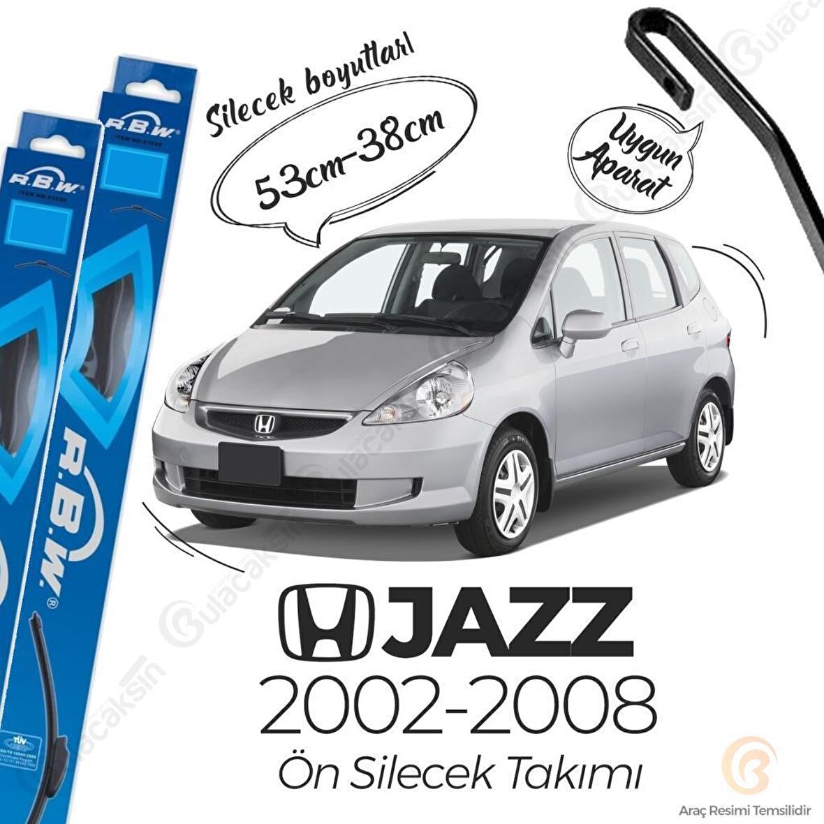 Honda Jazz Muz Silecek Takımı (2002-2008) RBW