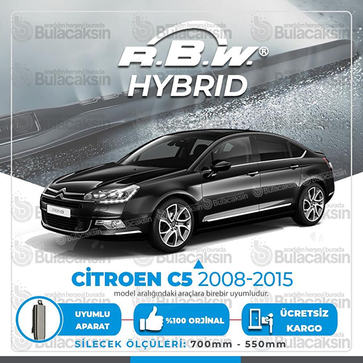 Citroen C5 Ön Silecek Takımı (2008-2015) RBW Hibrit