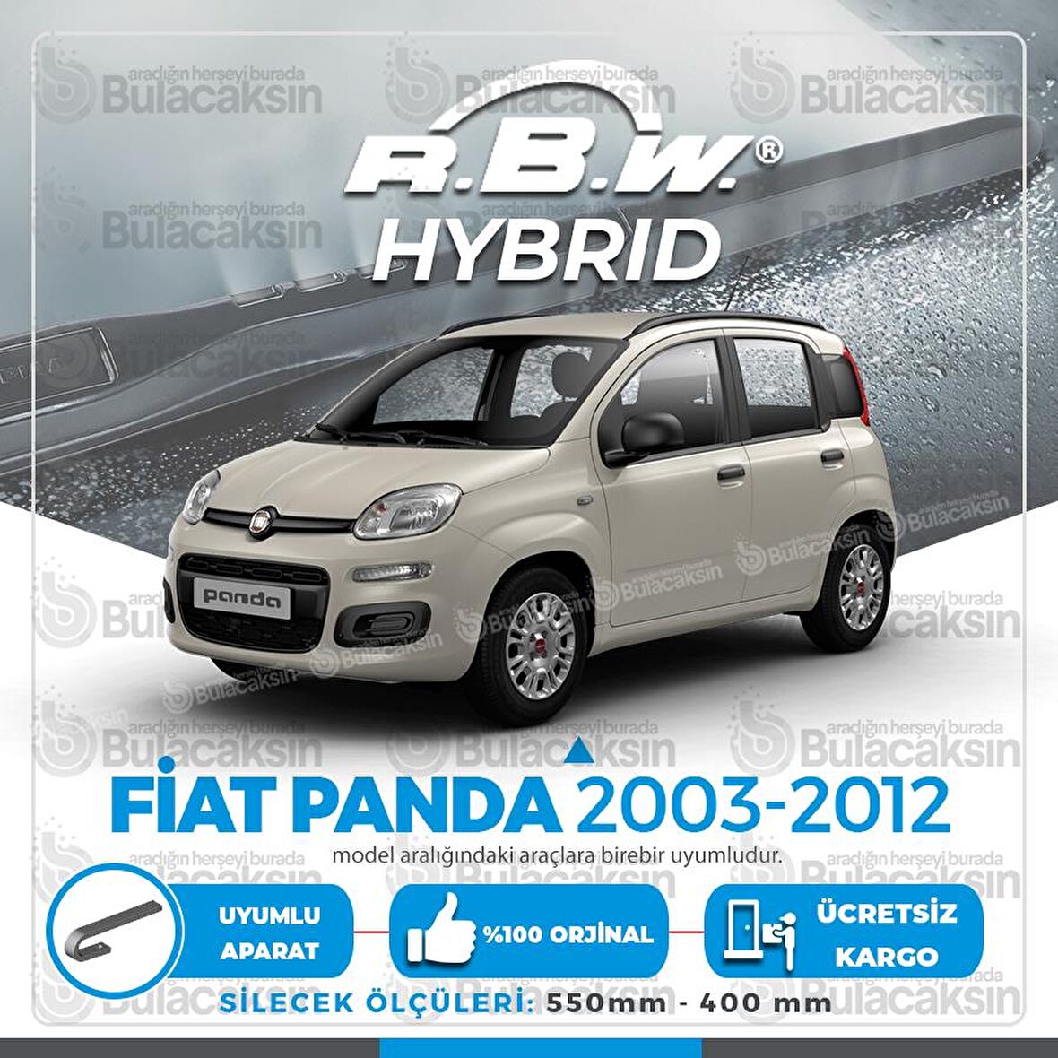 Fiat Panda Ön Silecek Takımı (2004-2012) RBW Hibrit