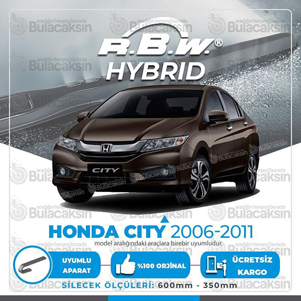 Honda City Ön Silecek Takımı (2006-2011) RBW Hibrit