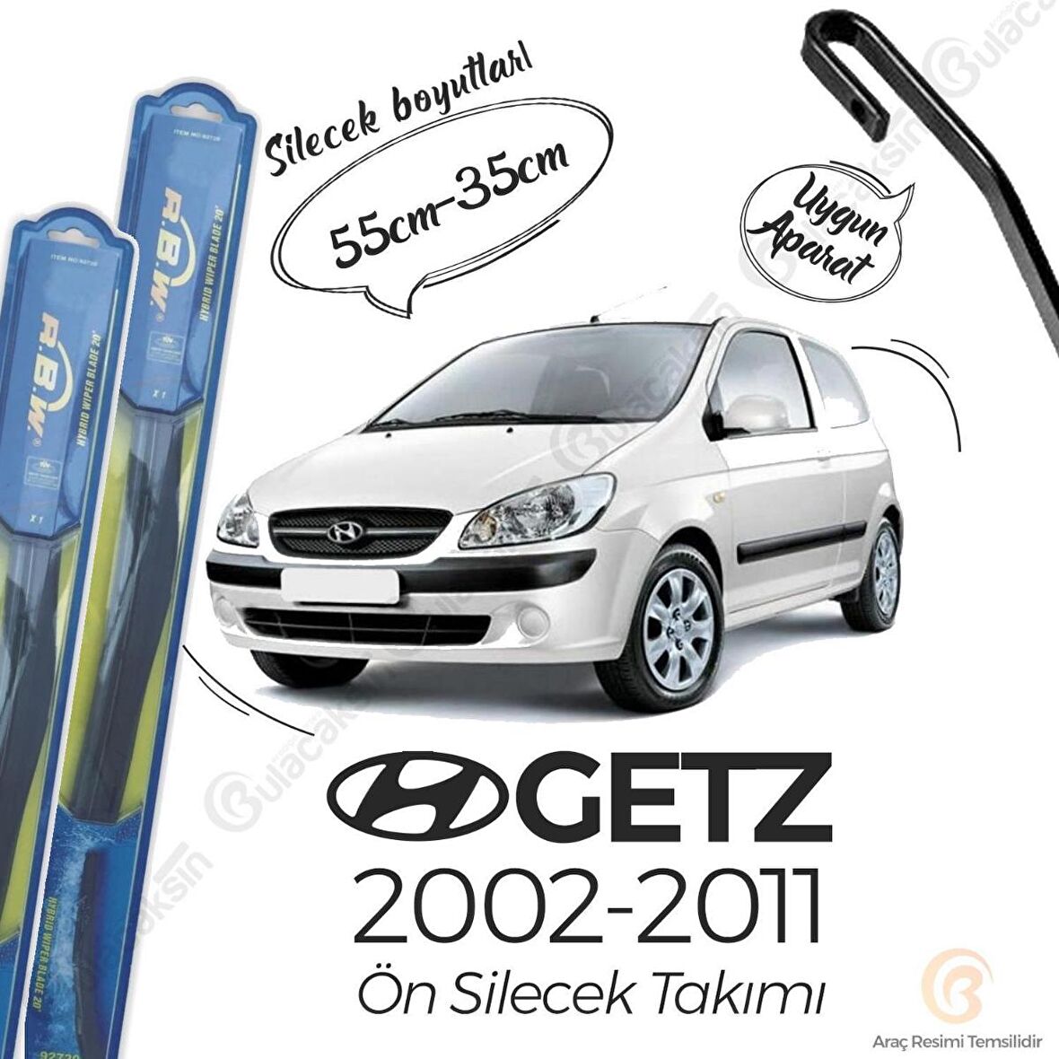 Hyundai Getz Ön Silecek Takımı (2002-2011) RBW Hibrit