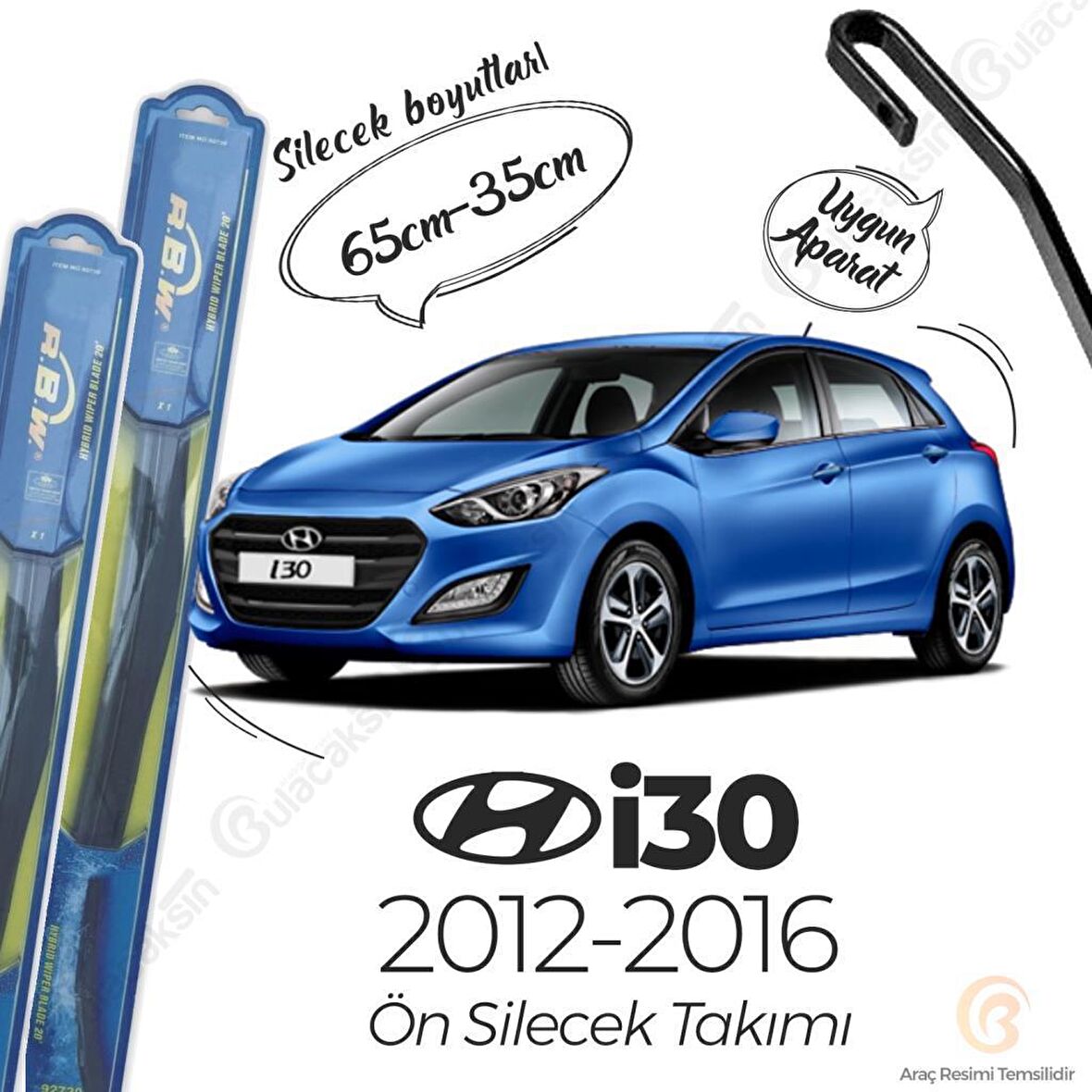 Hyundai i30 Ön Silecek Takımı (2012-2016) RBW Hibrit
