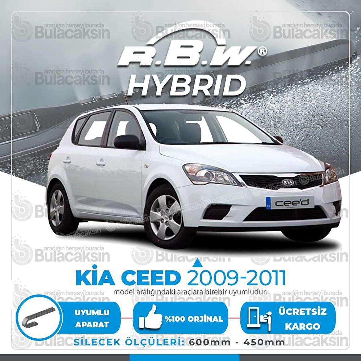 Kia Ceed Ön Silecek Takımı (2009-2011) RBW Hibrit
